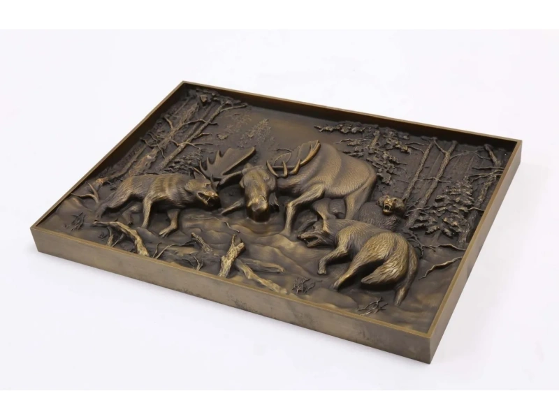 铜/不锈钢浮雕，每件皆是独一无二的艺术品